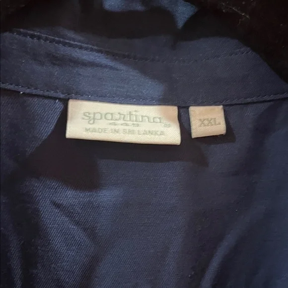 Sleeveless Navy Blue Maxi Dress embroidered hem - Picture 2 of 3